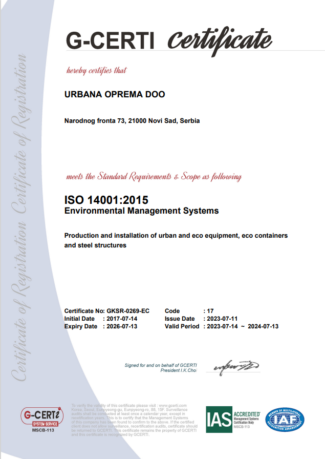 ISO 1400_eng Urbana oprema 2023 ISO 1400_eng Urbana oprema 2023
